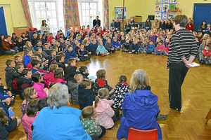 A special assembly at Ludlow Infants School in memory of Andris