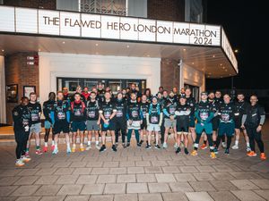 Competitors at the start of the 2024 Flawed Hero marathon