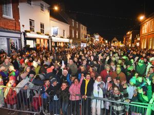 Supporting image for story: Bridgnorth High Street packed as thousands turn out for Christmas lights switch-on