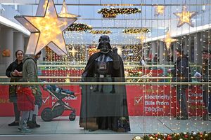 Darth Vader takes pride of place in the centre of the Mander Centre