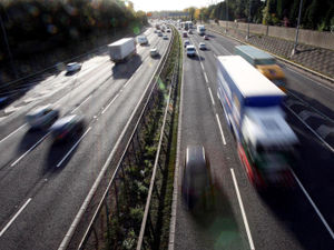 Supporting image for story: Three taken to hospital after crash involving lorry and car closes M5 between West Bromwich and M6