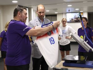 Supporting image for story: Prince William visits Staffordshire and issues a personal good luck message to the Lionesses ahead of Euro 2025