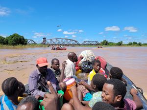 The team rescued people who were stranded in Malawi