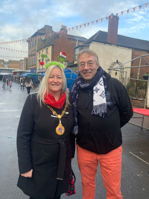 Mayor of Walsall with poet Ian Henery