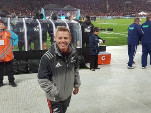Kevin Carr at rugby World Cup final at Twickenham