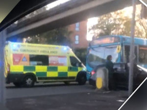 Supporting image for story: No injuries as car and bus crash in Telford