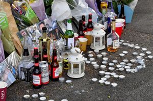 DUDLEY COPYRIGHT NATIONAL WORLD TIM THURSFIELD -11/08/25Tributes grow along Clarence Street, Upper Gornal, for the three victims of a fatal car accident.