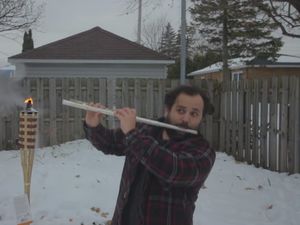 Supporting image for story: These YouTubers made playing the flute more exciting by adding fire