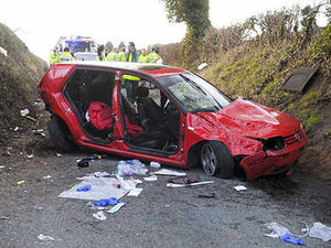 Supporting image for story: Pair fight for life after crash horror