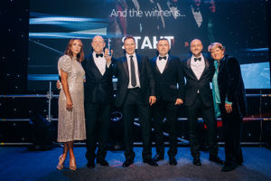 Staht staff at the NASC Scaffolding Excellence Awards in Manchester where the team won the Product of the Year 2025 award