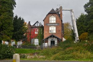 A fire wrecked the former Oxon Priory pub in Shrewsbury 