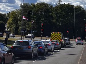 Supporting image for story: Shrewsbury crash: Two vehicles damaged in late-night collision at busy roundabout