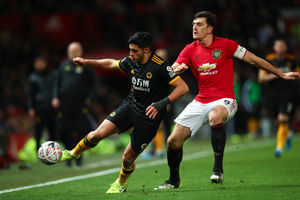 Raul Jimenez of Wolverhampton Wanderers and Harry Maguire of Manchester United (AMA)