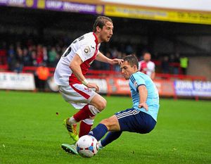 James McQuilkin netted on his full Harriers debut