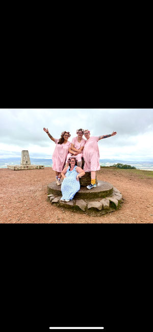 Charlotte, Laura, Gemma and Amy at the top. 