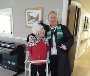 Jack O’Regan and resident Doreen Dicken