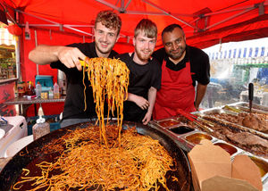 Mike Walker, Dean Winn and Fredy Singh from Red Dragon Chinese Street Food