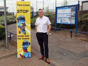 Anthony Stanley, West Midlands Metro Head of Operations and Safety, helps launch the new campaign.