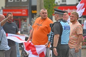 The groups marched from Cannock town centre to the hotel