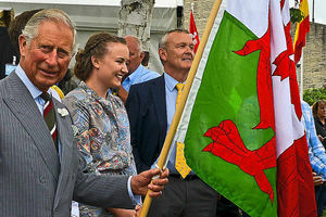 Supporting image for story: Pictures and video: Prince Charles waves the flag for Llangollen Eisteddfod