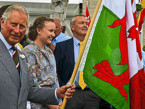 Supporting image for story: Pictures and video: Prince Charles waves the flag for Llangollen Eisteddfod