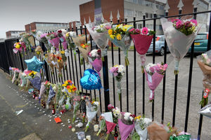 Tributes at the scene of the fatal hit-and-run