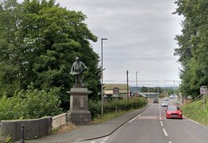 The A470 going through Llandinam. From Google Streetview