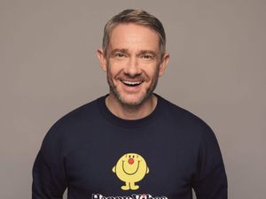 Supporting image for story: Martin Freeman and Amanda Holden don Red Nose Day tops for charity