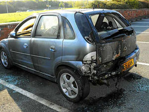 Supporting image for story: Vauxhall Corsa set ablaze at Telford pub