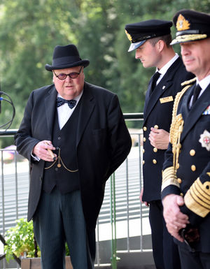 Churchill was there to address the crowd