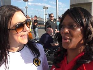 Supporting image for story: West Ham 0 Wolves 1: Fans celebrate stunning Adama Traore injury time winner - WATCH