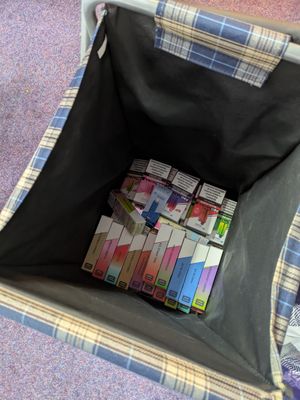 Single use vapes found at a store in Walsall