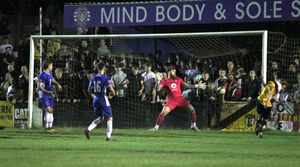 Action from the play-off clash between Congleton and Chasetown (Dave Birt)