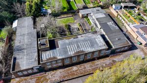 Aerial view of the former Trittiford Learning Centre, in Trittiford Road, Moseley, Birmingham.