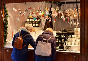 People were getting a closer look at the gifts on offer 