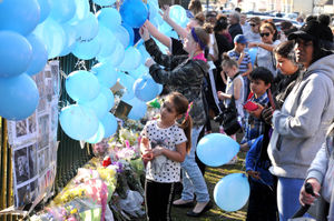 The scenes at West Park on Saturday night