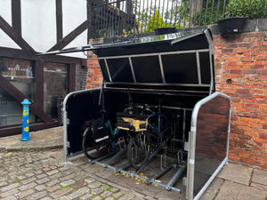 Supporting image for story: New cycle storage pods installed in Shrewsbury as demand surges with more planned for next year