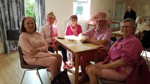 LCSG members wear pink