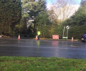 Police at the scene in Paradise Lane