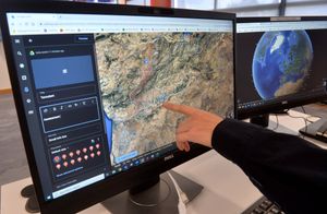 A mark on the screen signals officers are deployed in Taroudant