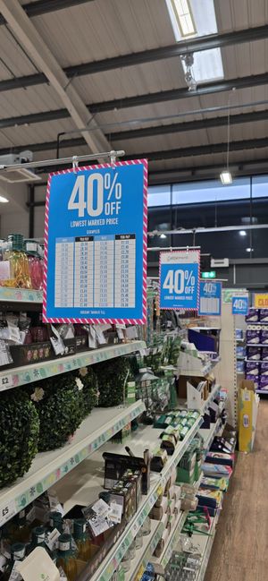 Sale sign in Poundland