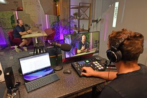 The control room has all the modern equipment to help build a programme