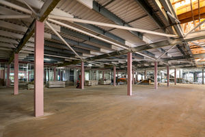 Inside one of the buildings