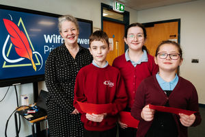 Dr Jane Potter, Dylan Wyke 9, Imogen Griffiths 10 and Ilinca Lapadatu 10