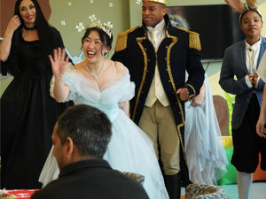 Supporting image for story: Cinderella cast brings festive magic to Ronald McDonald House Birmingham