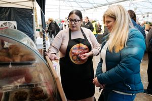 Conservative hopeful Hannah Campbell meeting people in Priorslee at the weekend