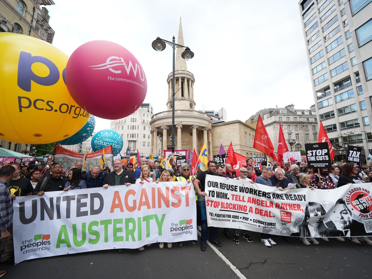 Thousands gather for anti-austerity demonstration in London