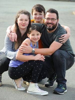 Fundraisers Imogen Leith and family
