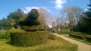 The peacock garden at Warwick Castle