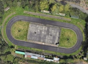 The former speed skate track at Birmingham Wheels. From Google Maps